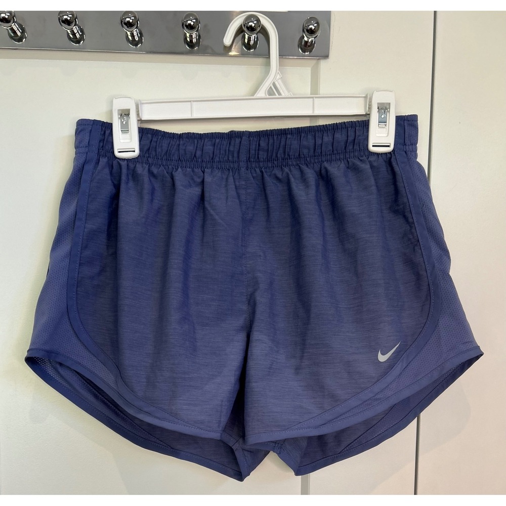Nike Dri-FIT Tempo‎ Running Shorts Womens Medium Heathered Blue Mesh Athletic